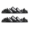 OUESAAS Snow Mountain Tree Emblem for Car, 2 Pcs Mountains