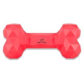 Chew Toy for Dogs Chew Bones Robust and Durable: Dog Toy Against Boredom Made of Natural Rubber for Aggressive Chewing - Fillable, Robust & Good for Dental Care | Colour: Red, Size: L