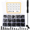 XhjzgcTech 700pcs Flat Head Machine Screws Countersunk Phillips Screws 2#4#