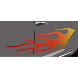 Unbranded PT CRUSIER FLAME FIRE Stripe Graphics Decal Also Fits other Vehicles