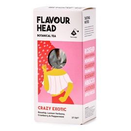 Flavour Head Crazy Exotic I Rosehip, Lemon Verbena, Cranberry & Peppermint Tea I 15 Tea Bags