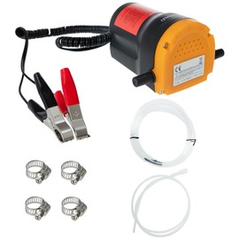 SIXIWANZI Oil Extractor Pump 12V 60W Oil Change Pump Extractor Electric Oil Extractor Pump for Oil Change Portable Oil Pump Extractor with 4 Hose Clamps for Boat, Motorcycle, Truck, RV, ATV