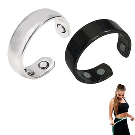 JAWUZ 2 Stück anti schnarch ring Anti Schnarch Ring für den Finger Schnarchring hilft gegen Schnarchen für ruhigen Schlaf mit Akupressur Druckpunkt Schnarchen Stopper anti sleepring stoppt snoring（A)