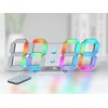 KOSUMOSU Multicolor Digital Clock, 7 Colors LED RGB Table Clock,