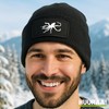 Huuraa Beanie Oktopus Silhouette Geschenk Black Oktopus Geschenkidee