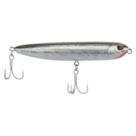 Berkley Saltwater Drift Walker Topwater Fishing Lure, Black Silver, 3/8 oz, 3.5in, Tail Weighted Design Tuned for Casting Distance, Equipped with Fusion19 Hook