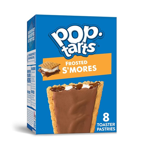Kellogg's Pop-Tarts Frosted S'mores Toaster Pastries - Fun Breakfast for Kids, Bulk Size Pack of 12 Boxes (96 Count)