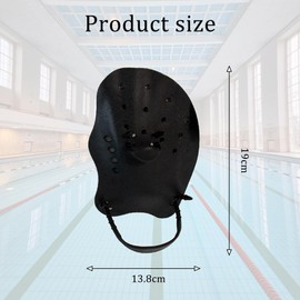 GROVBLE Paddles Swimming 1 Pair, Swimming Training Device, Swimming Paddles Hand, Training Tool Hand Paddles, Swimming Pool Exercise Equipment for Adults, Unisex Adults