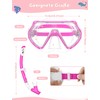 Snorkel Set Children's Diving Goggles Dry Snorkel Set (Pink)
