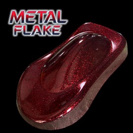 LiME LiNE Red Metal Flake Automotive Basecoat- No Reducer Needed, Ready to Spray (1 Quart)