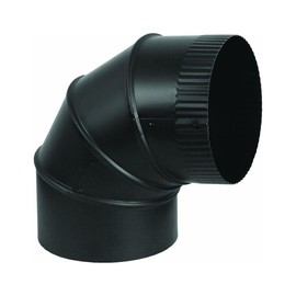 UNITED STATES HDW BM0013, Black, Adjustable Stove-Pipe Elbow, 24 Gauge, 5