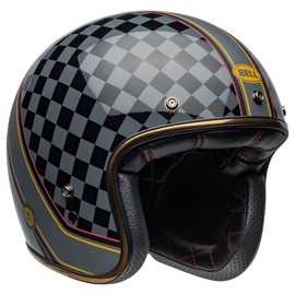 BELL Custom 500 Open-Face Motorcycle Helmet (Gloss RSD Wreakers Matte/Gloss Black/Gold - Small)