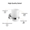 Wall Mount Toothbrush Holder with Frosted Glass Cup, Toothbrushes Toothpaste