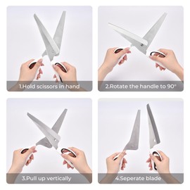 Professional Kitchen Scissors for Food,Poultry Shears Heavy Duty with Serrated Edge,Detachable Meat Cutting Scissor for Chicken Bone And Turkey,Bread serrated knife Whit