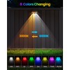 Bridika Solar Fence Lights Outdoor Waterproof, 6 Pack Solar Powered