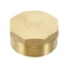 PATIKIL G1-1/2 Brass Pipe Plug, 1pcs Male External Thread Hex