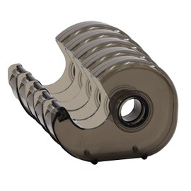 Tape Dispenser, Refillable Handheld Tape Dispenser 1" Core, Translucent, Smoke/Plastic - Durable Scotch Tape Dispenser - (No Tape Included) - 12 Pack