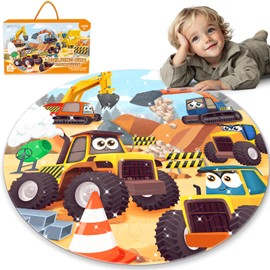 Puzzles for Kids Ages 4-6, Construction Site Jigsaw Puzzles,48 Piece Jumbo Floor Puzzles for Kids Ages 3 4 5 6 7 8, Building Site Educational Toy Gift for Boys Girls Birthday Christmas