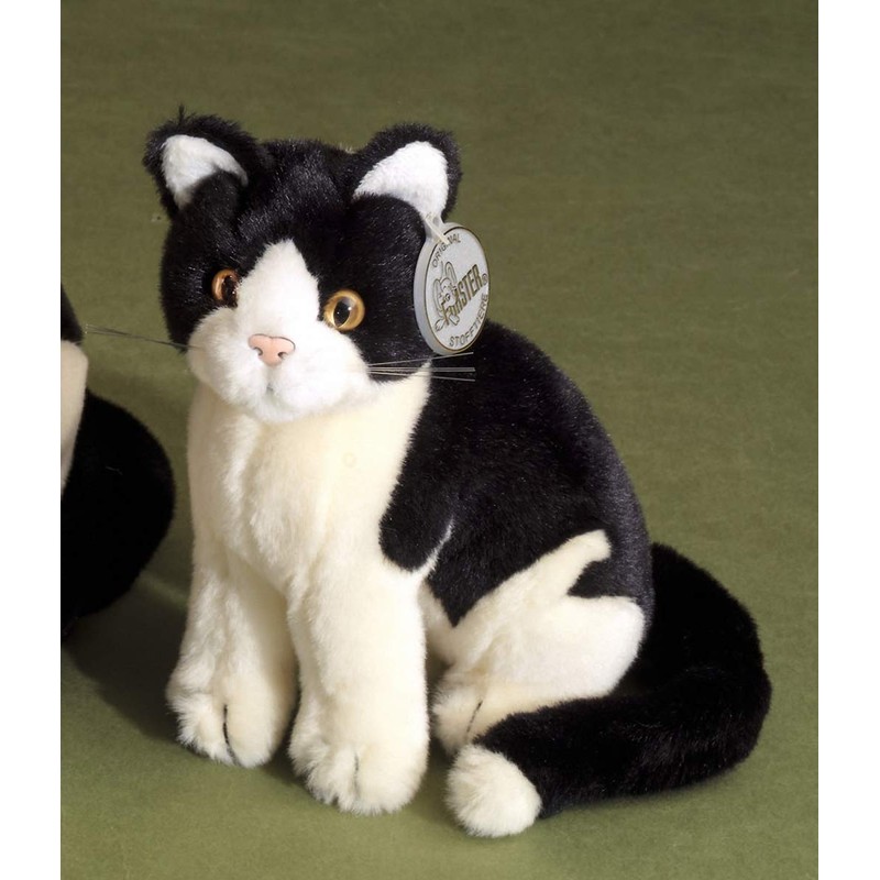 Förster Small Cat Soft Toy Sitting 20 CM Black#3478 Antique