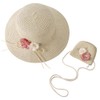 Girls Straw Sun Hat with Mini Crossbody Bag Summer Girls