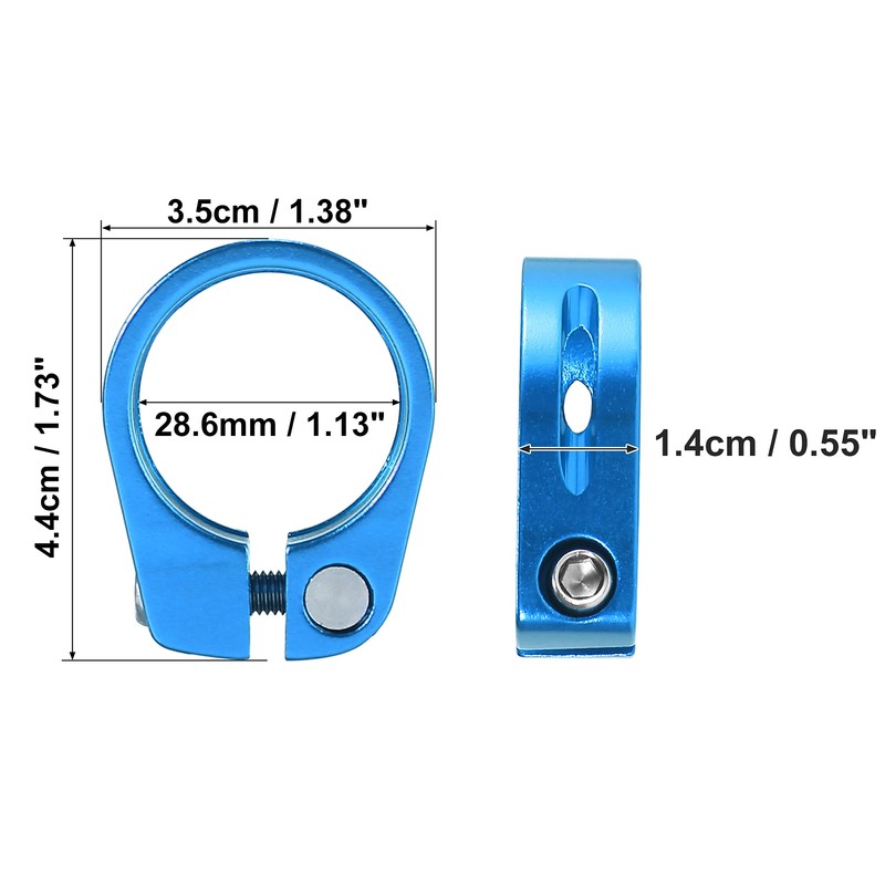 X AUTOHAUX 28.6mm Aluminium Alloy Bike Bicycle Seat Post Clamp