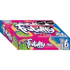Frutaffy barra Fresa de 6 g. Display con 24 pzas + 6 pzas gratis.