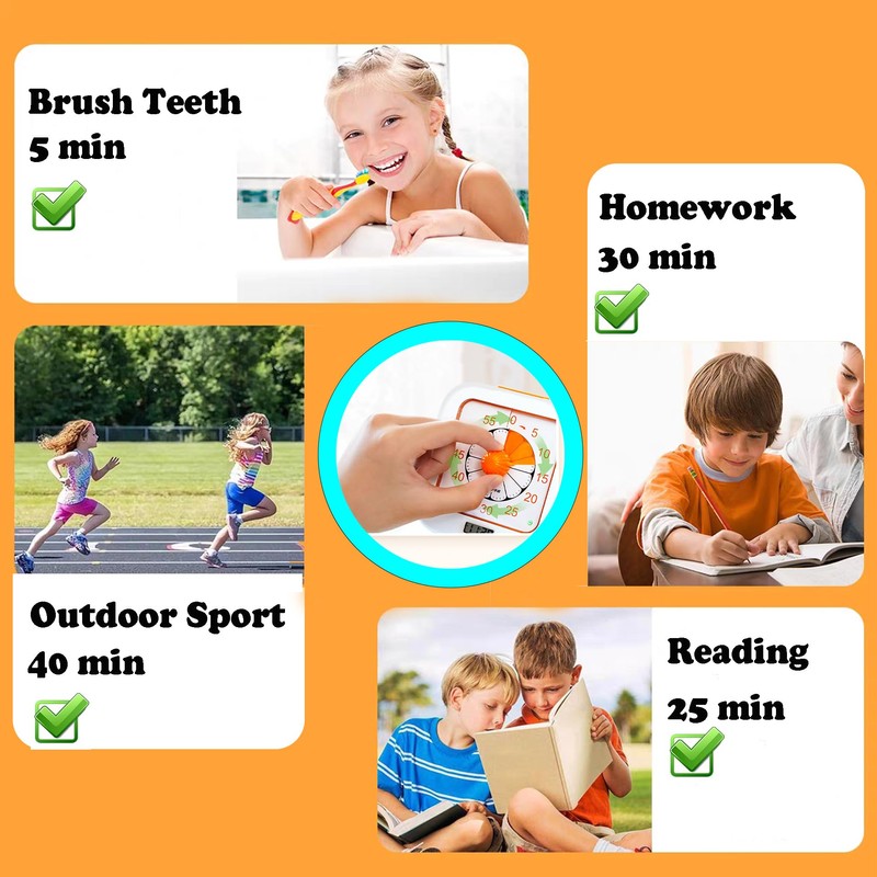 Bothidea Chargeable Task Timer, to-do List with Visual Timer for