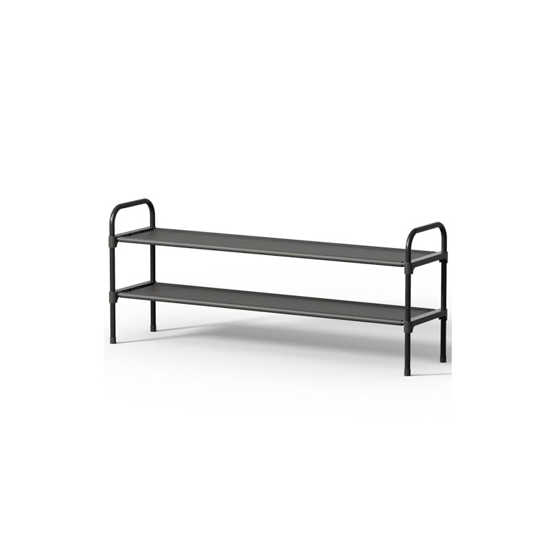 Kitsure Extra-Long Shoe Rack for Closet, Shoe Organizer for Front