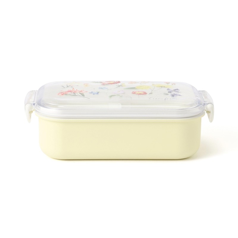 Francfranc Franc Lunch Box Lock, Clear, Multi Flower