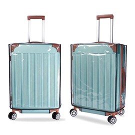 Wisebom Pack of 2 Suitcase Protective Cover, Transparent PVC Suitcase Protective Cover, Waterproof Dustproof Suitcase Cover Protective Case for Suitcase, Travel Suitcase, transparent