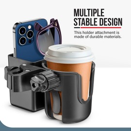 Universal Walker Cup & Storage Box Holder – Versatile, Sturdy, and Easy to Install for On-The-Go Convenience