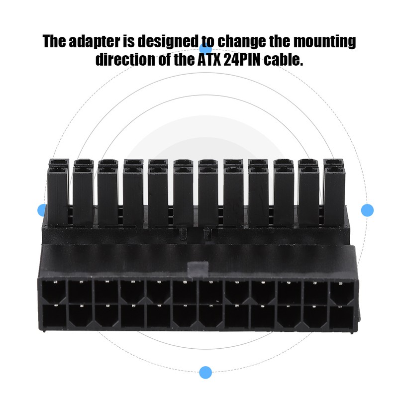 24Pin Female to 24Pin Male 90 Degree Right Angle ATX