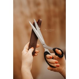 Equimour Horse Scissor Set - Tail Scissors & Mane Scissors with Case - Sharp Stainless Steel Blades Ergonomic Ideal for Tail & Mane Grooming - Includes Storage