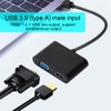 USB 3.0 TypE A Male to HDMI(4K/30Hz)+VGA(1080P/60Hz) Simultaneous Display Converter