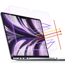 XinWoTuo 【2 PACK】 13.6" Blue Light Blocking Screen Protector for MacBook Pro 13.6" 2022 Laptop, Anti-Glare Anti-Blue Light for Macbook Pro 13 Laptop Screen Film Filter, Bubble Free Eye Protection