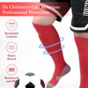 Linkidea Kids Soccer Socks with Shin Guards, 2 Pairs Breathable
