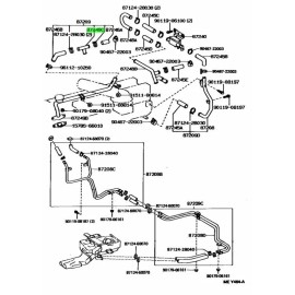 Toyota OEM 1993-1997 Land Cruiser LX450 Heater Water Pipe 87248-60460 Genuine Toyota LEXUS