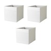 IKEA Drona Box (White, 3 Pack (L:15" x W:13" x
