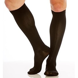 Made in the USA - Absolute Support XL Black Compression Socks for Men 20-30 mmHg Closed Toe - 1 Pair Travel Support Socks - Use for poor circulation & edema - A104BL4