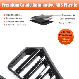 Daeiclru Front Bumper Side Headlight Grille Cover Compatible with Toyota Tacoma 2024 2025, Front Headlights Grille Vent Cover Air Vent Trim Accessories (Glossy Black)