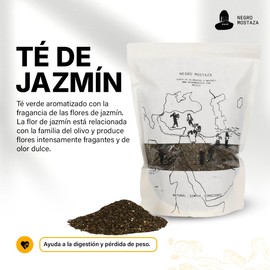 NEGRO MOSTAZA Té Jazmín - Hojas secas de color verde - bolsa de 500gr