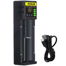 18650 Charger,Intelligent Fast Battery Charger for Rechargeable Batteries Li-ion 26650 21700 18650 18350 16340(RCR123) 14500, Ni-MH/Ni-Cd A AA AAA Batteries