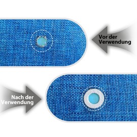 RAYAKT Pack of 100 iron-on eyelet patches, white iron-on patches for reinforcement and repair, iron-on eyelet patches for clothing