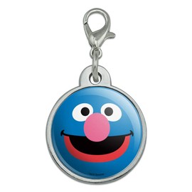 GRAPHICS & MORE Sesame Street Grover Face Chrome Plated Metal Pet Dog Cat ID Tag