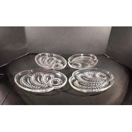 Federal Glass Vintage Federal Glass Hospitality Snack Trays Homestead Wheat Set Of 4