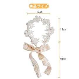 DFsucces Pearl Flower Ornament Headband Hair Accessory Lace Hair Ornament, Stylish, Formal Dance Costume (White)