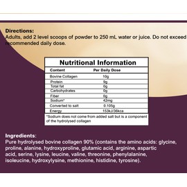 Pharmanostix Hydrolysed Bovine Collagen Powder 10000mg Type 1 & 3 Unflavoured- Grass Fed -18 Amino Acids- High Strength Protein Peptides for Women & Men- Halal - for Healthy Skin Hair Nails -Keto