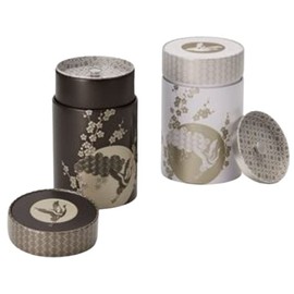 Cha Cult teemando® Komorebi Tin 150 g Round with Aroma Closure 2 Assorted Designs Height 11.7 cm Diameter 7.5 cm