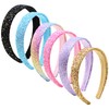 MOTIBACK 6Pcs Glitter Rainbow Headbands Non-Slip Sparkly Hair Accessories.