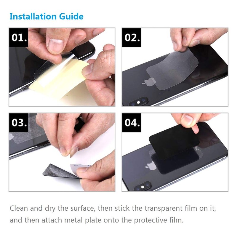 ACKLLR 16 Pieces Phone Car Mount Metal Plate with Adhesive